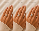 Anillo Solitario Clásico en Oro con Diamante Corte Esmeralda de Laboratorio