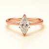 Anillo Solitario Marquise en Oro con Moissanitas