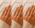 Anillo Solitario Marquise en Oro con Moissanitas