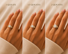 Anillo de compromiso corte oval con diamantes laterales