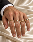 Argolla de matrimonio media caña en oro amarillo