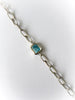 Pulsera de Plata 925 con Topacio Azul Corte Esmeralda