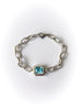 Pulsera de Plata 925 con Topacio Azul Corte Esmeralda