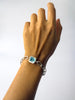Pulsera de Plata 925 con Topacio Azul Corte Esmeralda